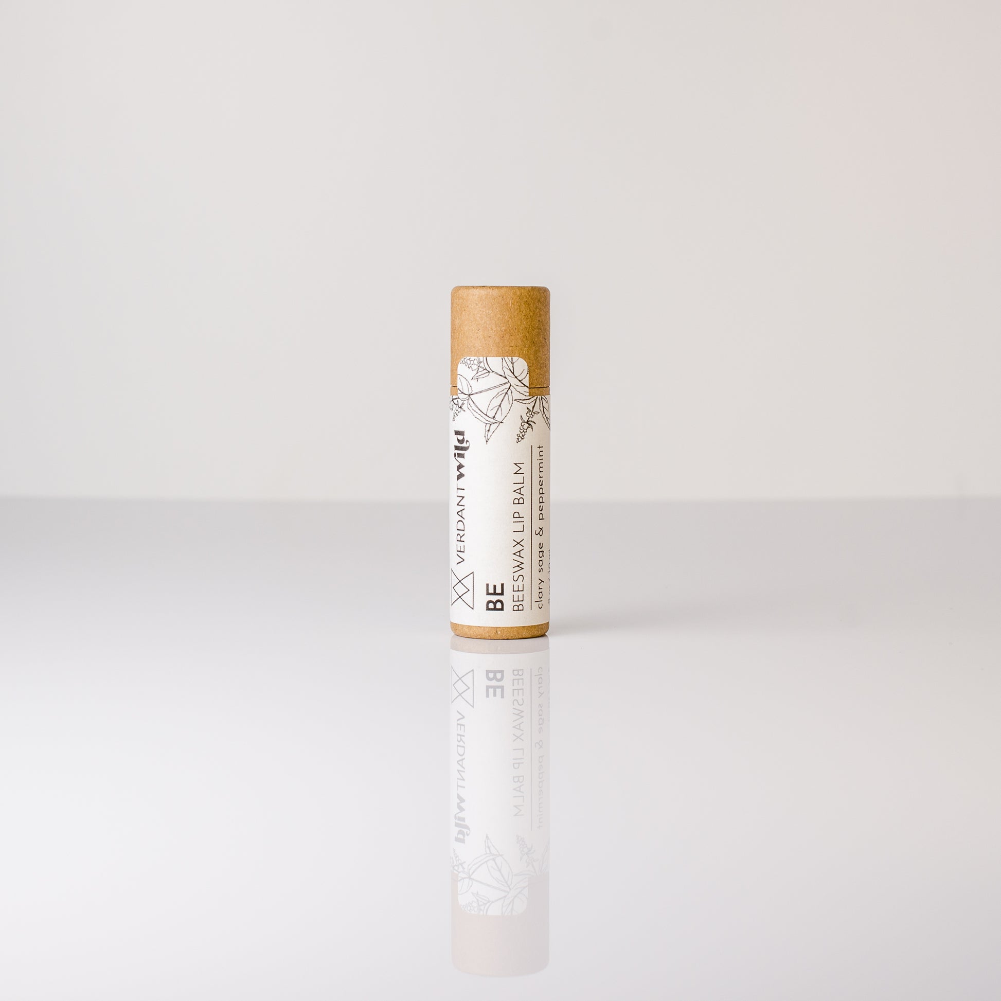 mint clary sage beeswax lip balm