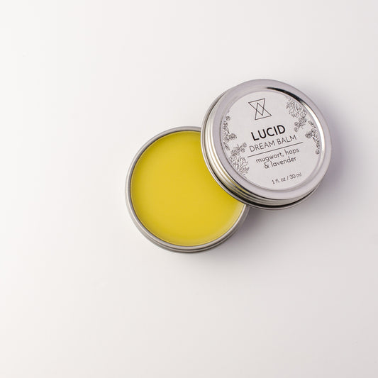 mugwort hops lavender clary sage dream balm open