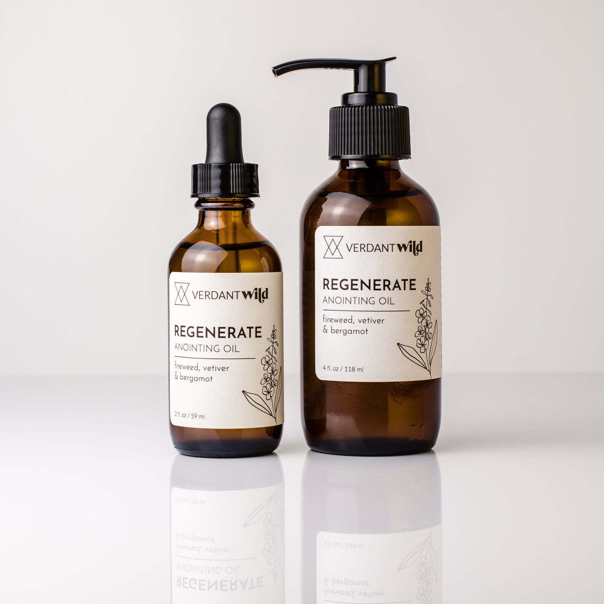 fireweed, lavender, bergamot and vetiver body oil duo