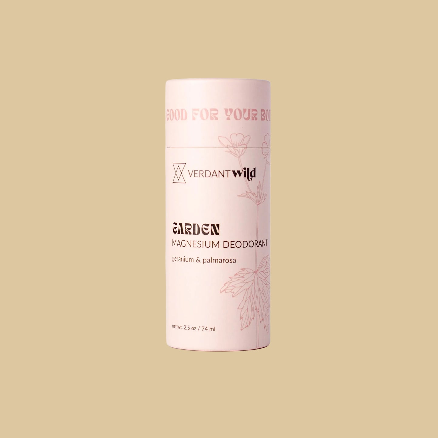 Verdant Wild magnesium deodorant canister on a white background