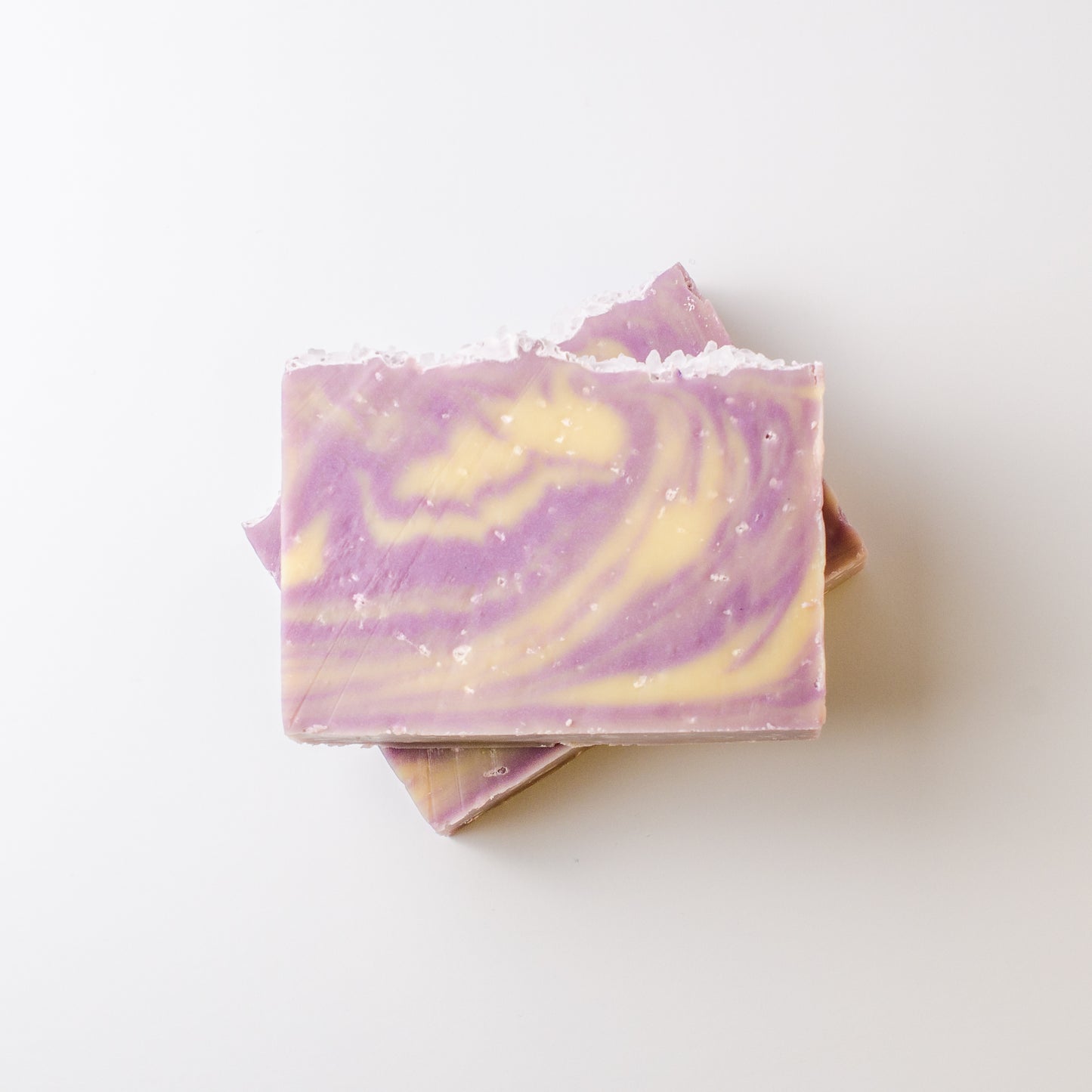 sweet orange, lavender, benzoin and sea salt soap side