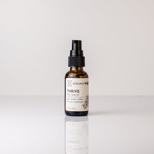 snow mushroom, tulsi and green coffee eye serum with niacinamide open