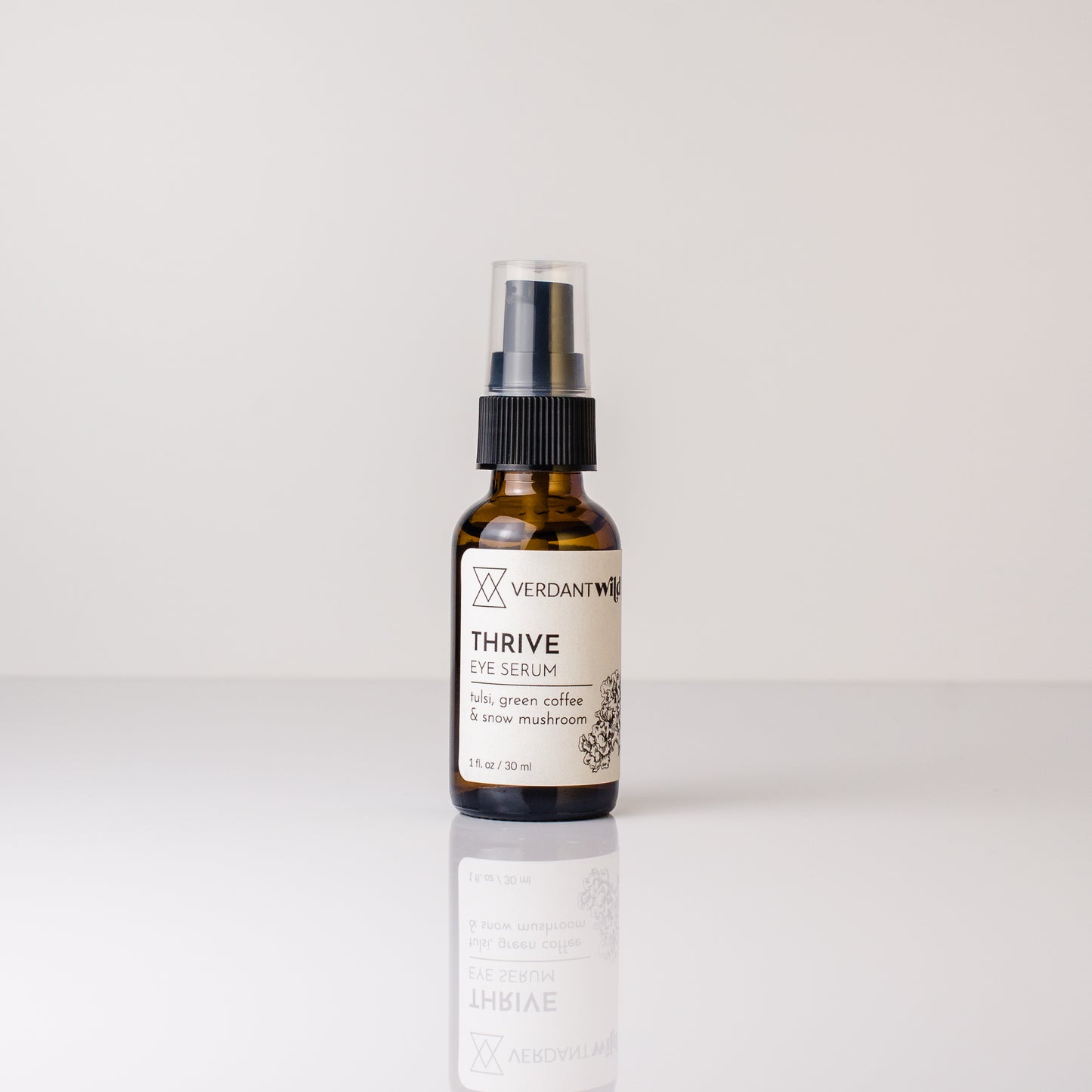 snow mushroom, tulsi and green coffee with niacinamide eye serum