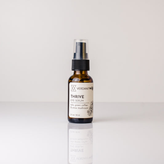 snow mushroom, tulsi and green coffee with niacinamide eye serum