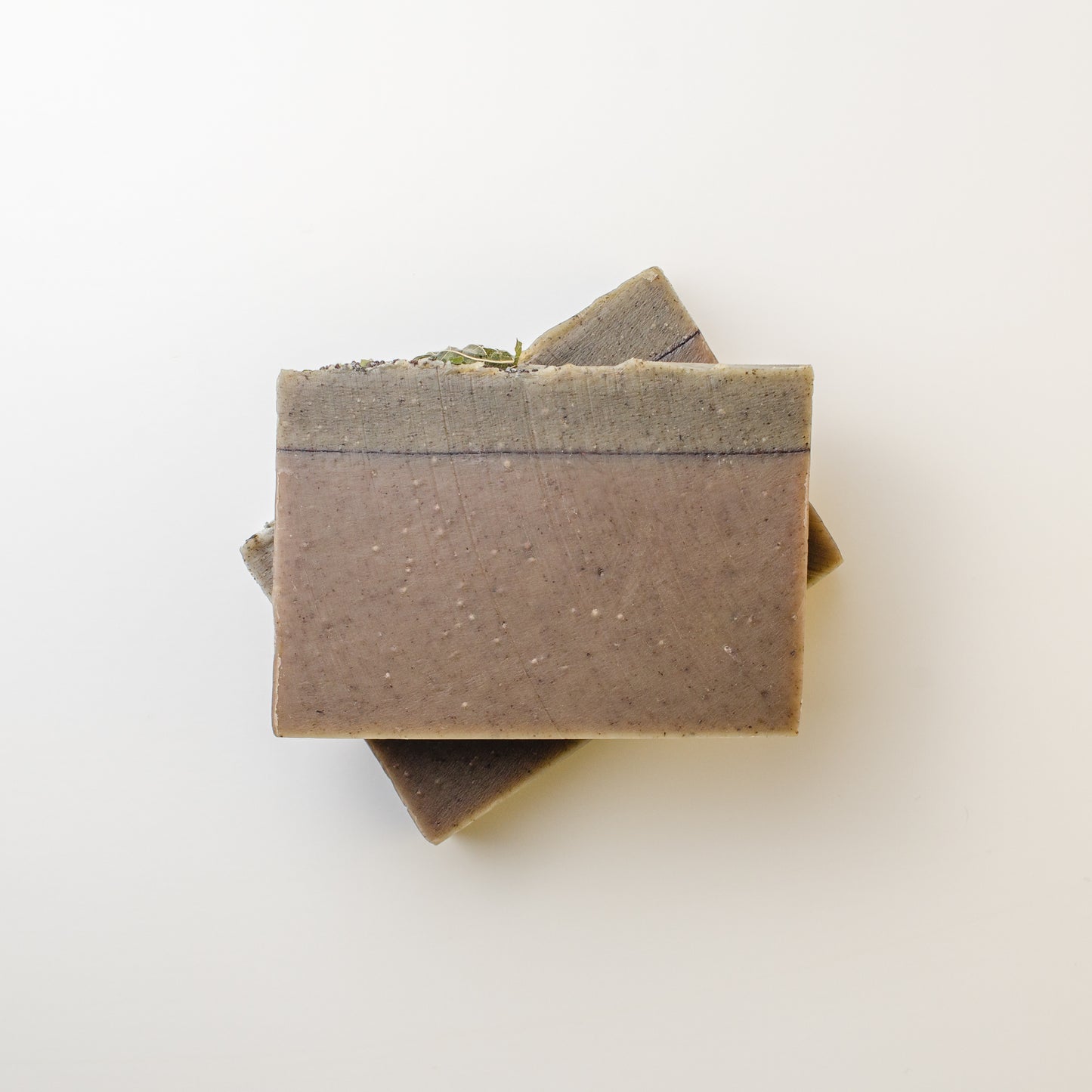 lemon balm, nettle and mugwort shea butter soap side