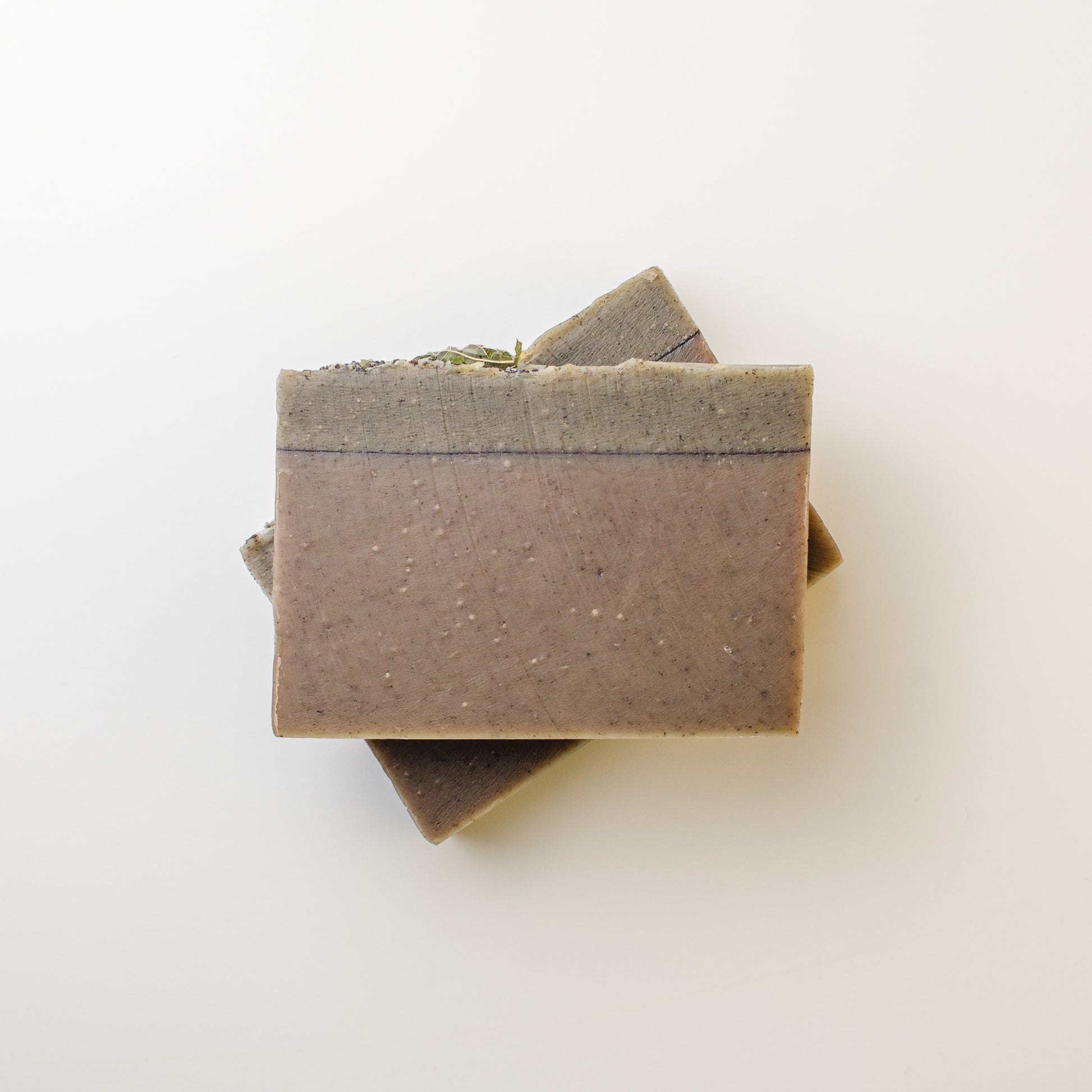 lemon balm, nettle and mugwort shea butter soap side