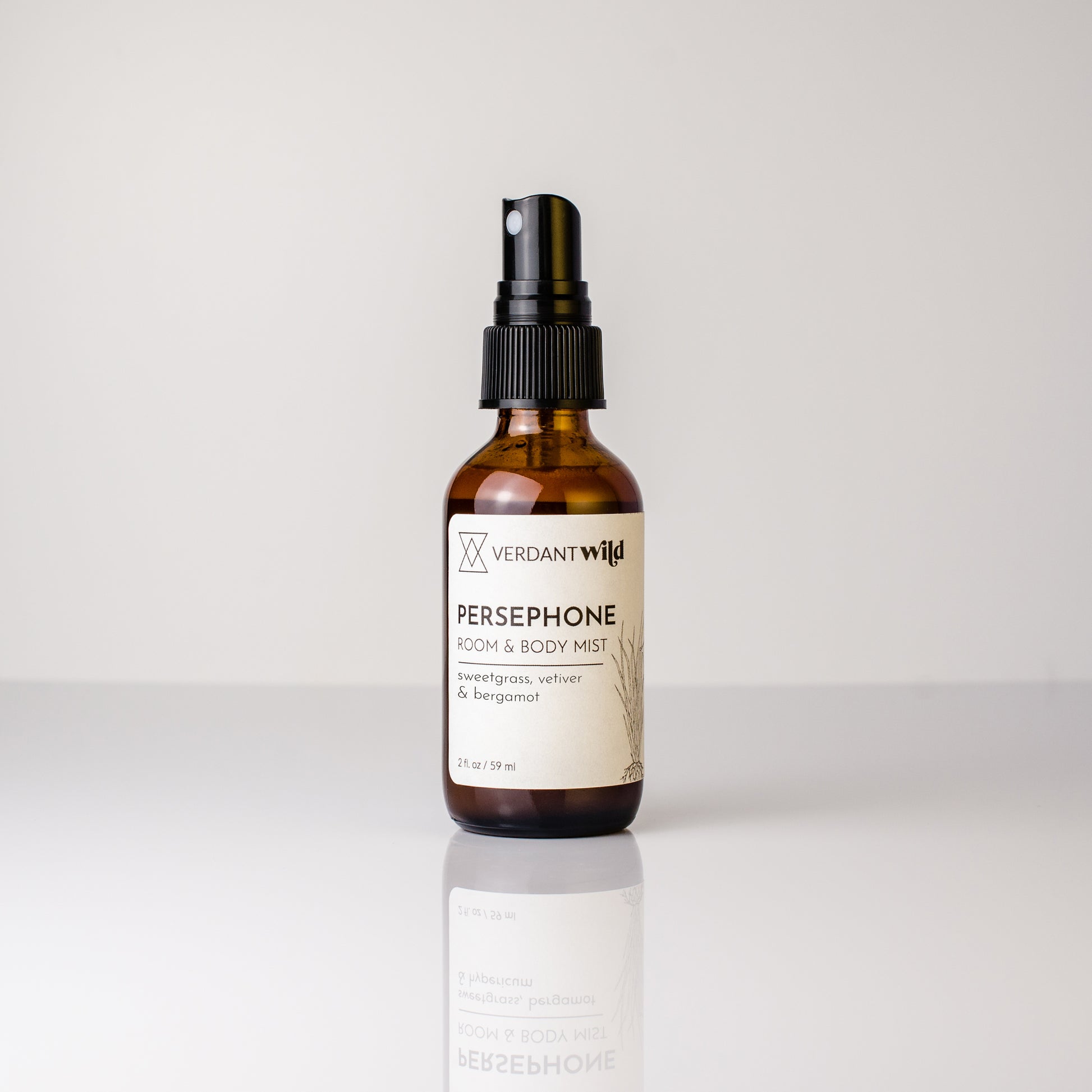 bergamot, vetiver and lavender room and body mist open