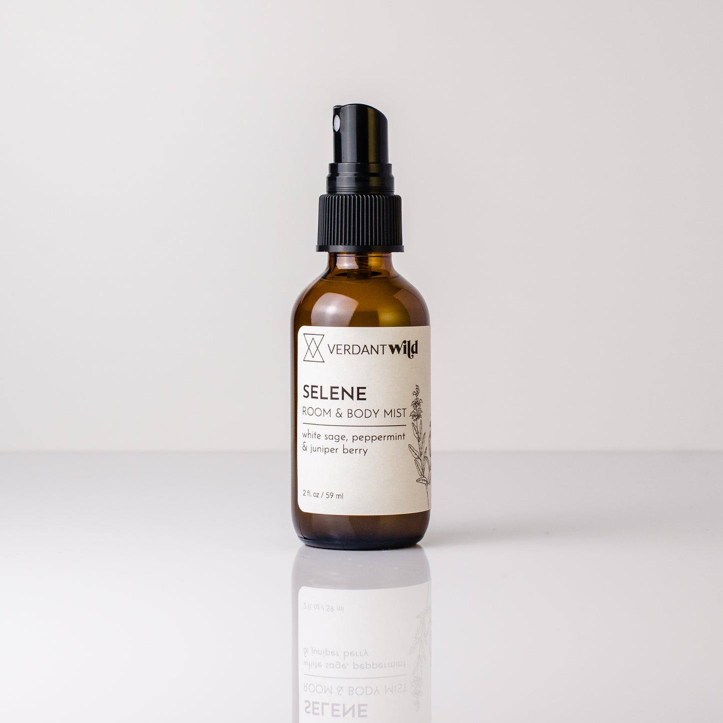 organic white sage, juniper and cypress room body mist open