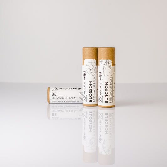 beeswax lip balm trio biodegradable tubes