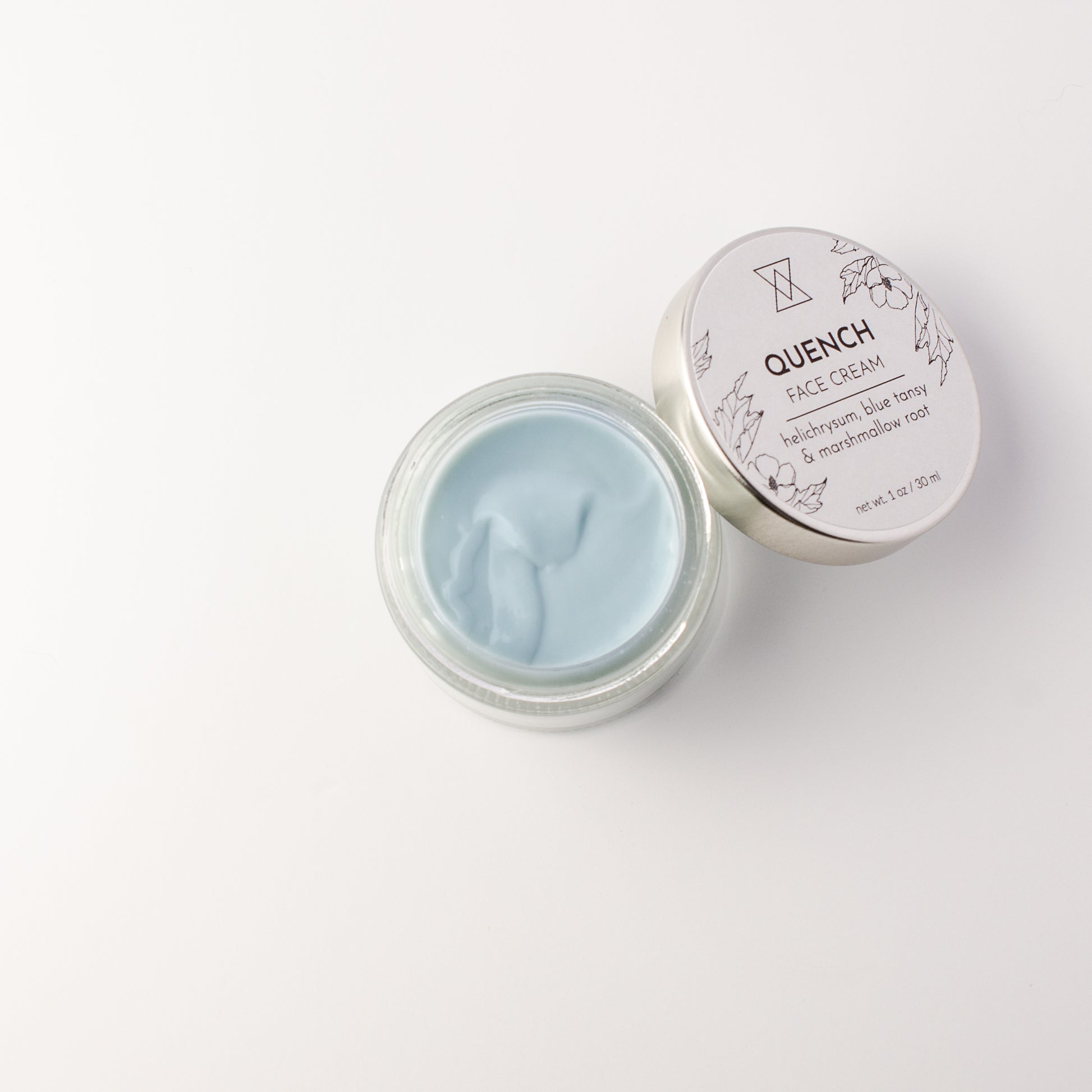 marshmallow root and blue tansy face cream open texture
