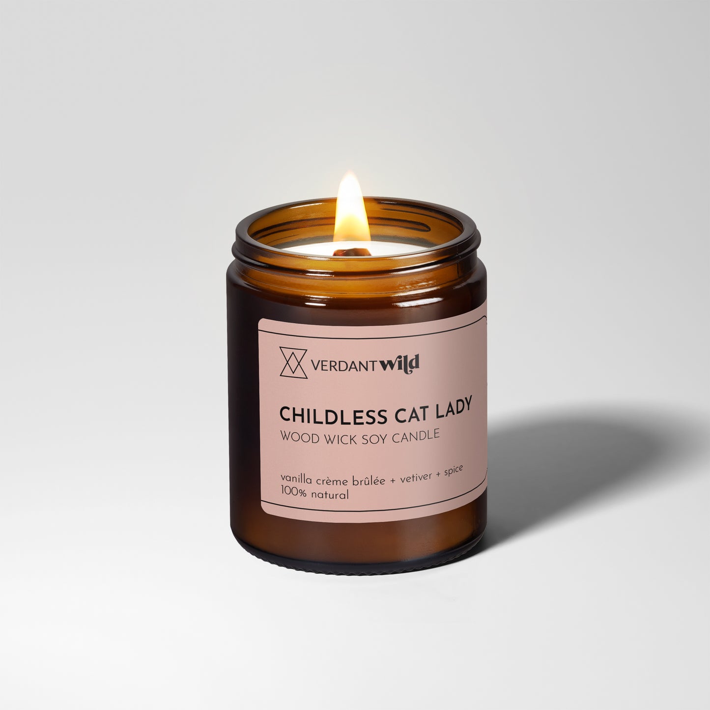 CHILDLESS CAT LADY wood wick soy candle