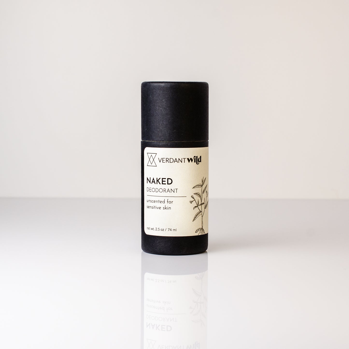 natural deodorant in biodegradable tube unscented