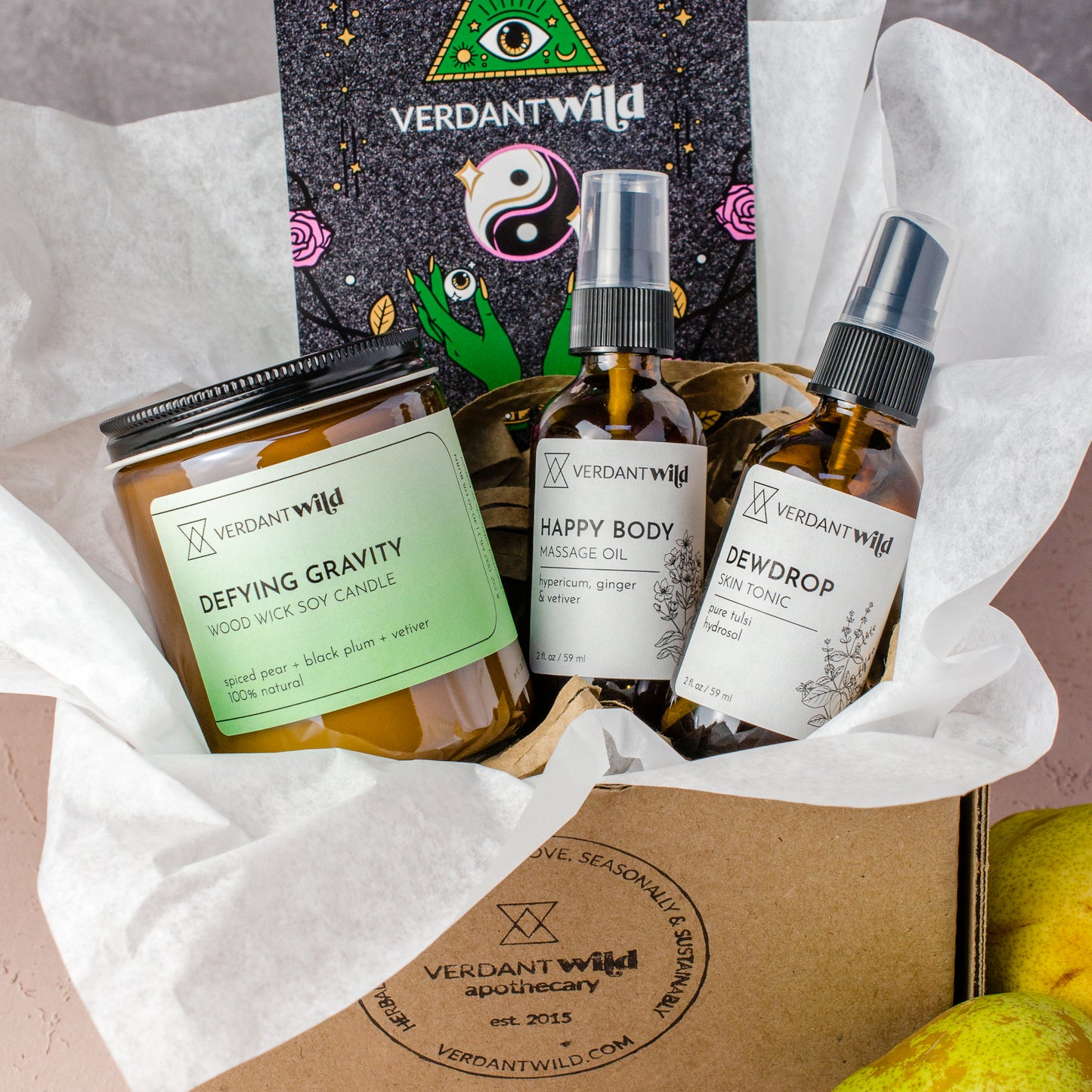 seasonal box fall equinox herbal skincare natural candle nontoxic