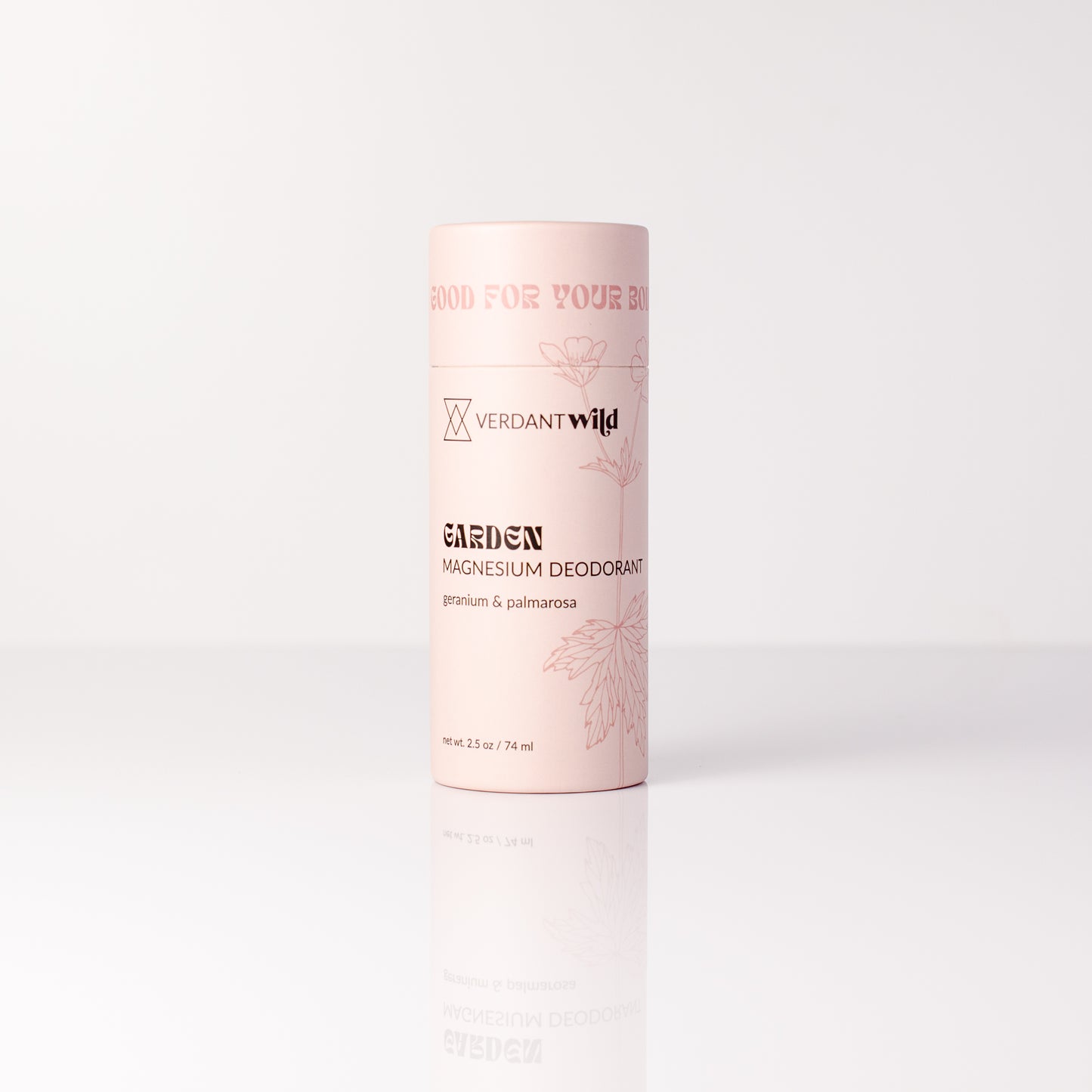Verdant Wild magnesium deodorant canister on a white background