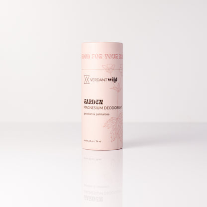 Verdant Wild magnesium deodorant canister on a white background