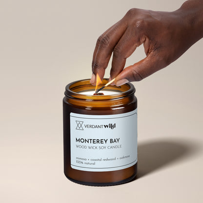 MONTEREY BAY wood wick soy candle