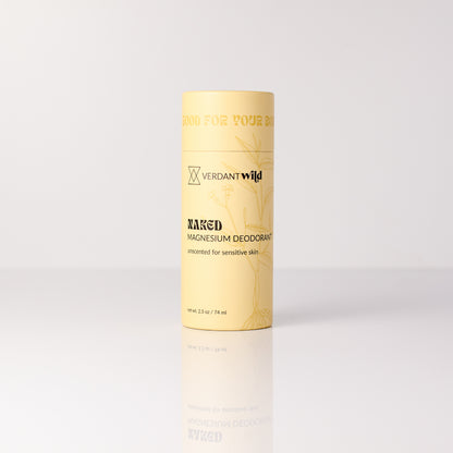 Verdant Wild magnesium deodorant tube on a white background