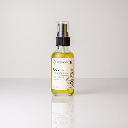 wildcrafted nettle, castor oil and rosemary hair and scalp oil