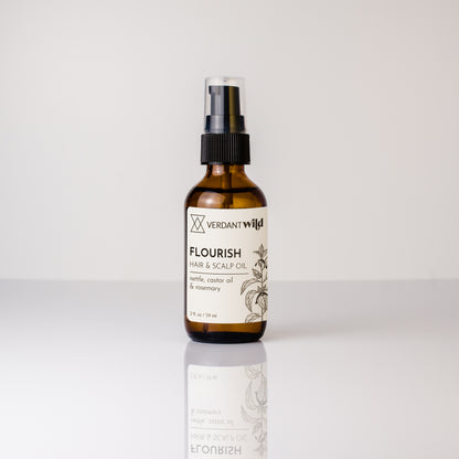 wildcrafted nettle, castor oil and rosemary hair and scalp oil