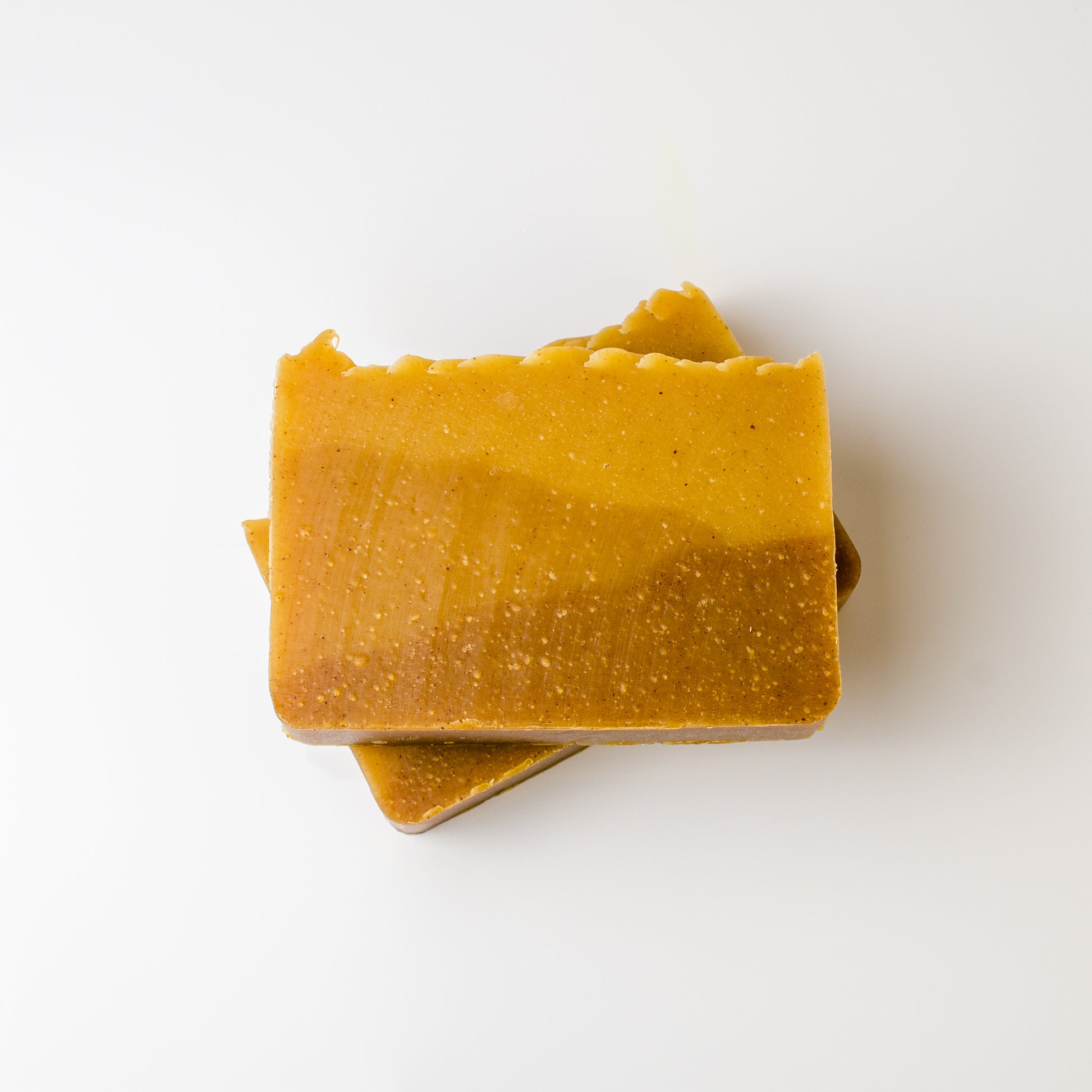 turmeric, patchouli and spice shea butter soap side