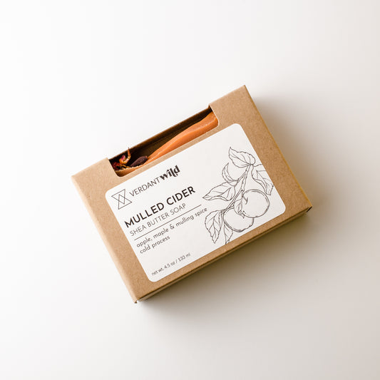 mulled cider shea butter soap in box