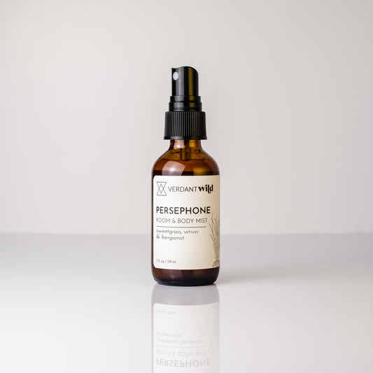 bergamot, vetiver and lavender room and body mist open