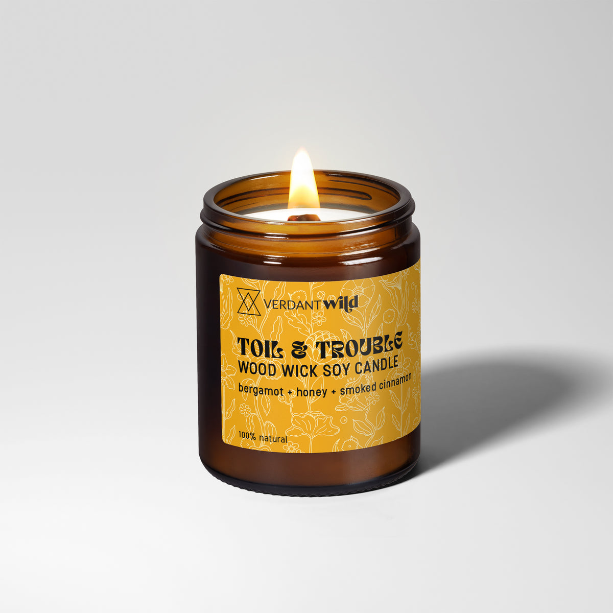 TOIL & TROUBLE wood wick soy candle
