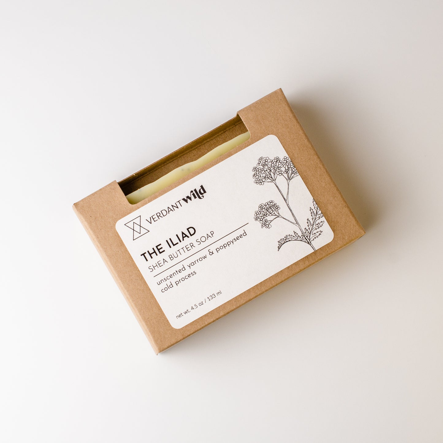 yarrow shea butter soap in box