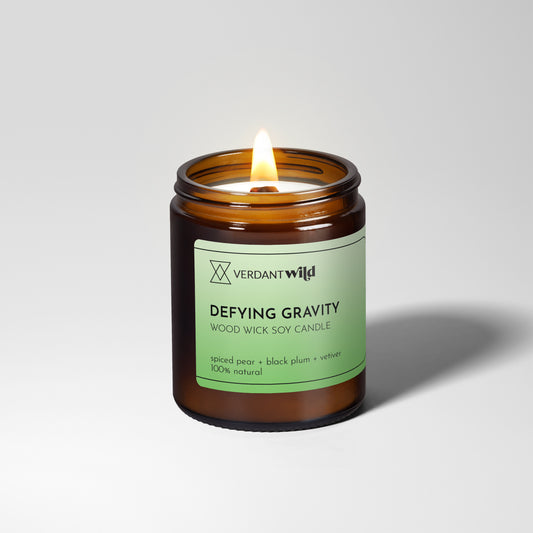 DEFYING GRAVITY wood wick soy candle