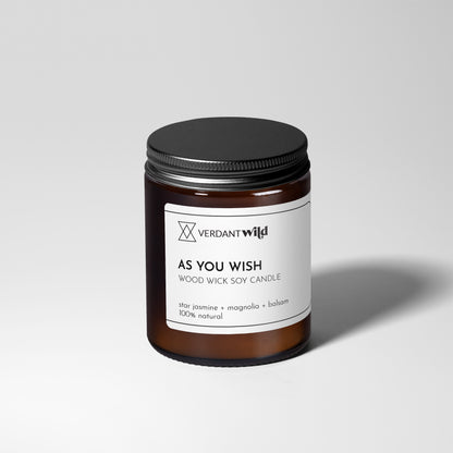 AS YOU WISH wood wick soy candle