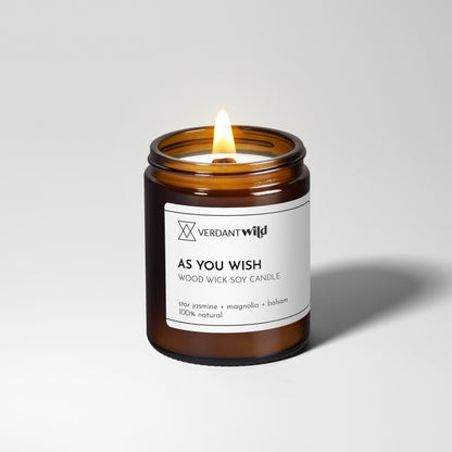 AS YOU WISH wood wick soy candle